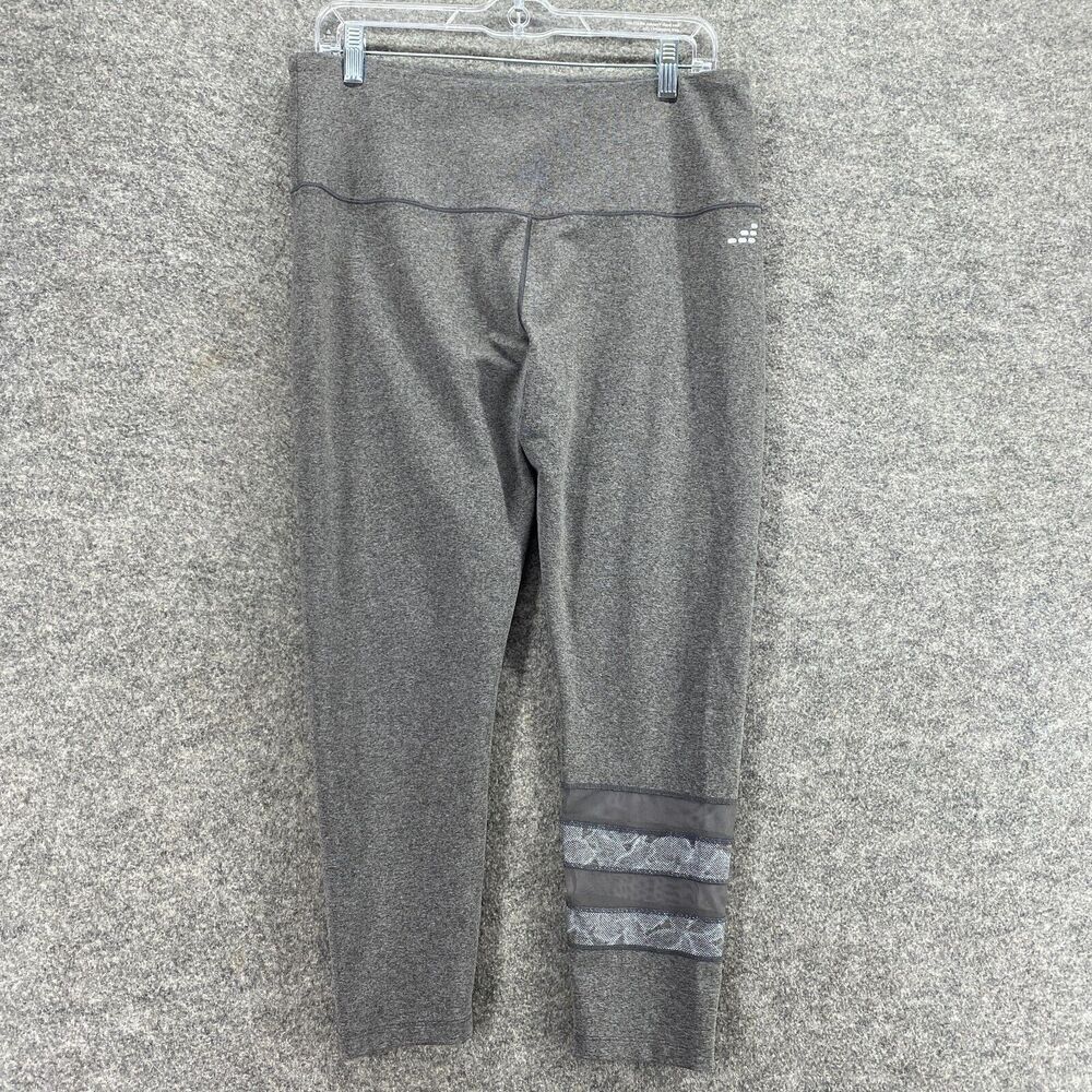 Bcg Activewear Leggings Women Xl Gray High Rise Pull On Capri Skinny Athletic